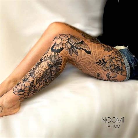 Hot thigh tattoos women